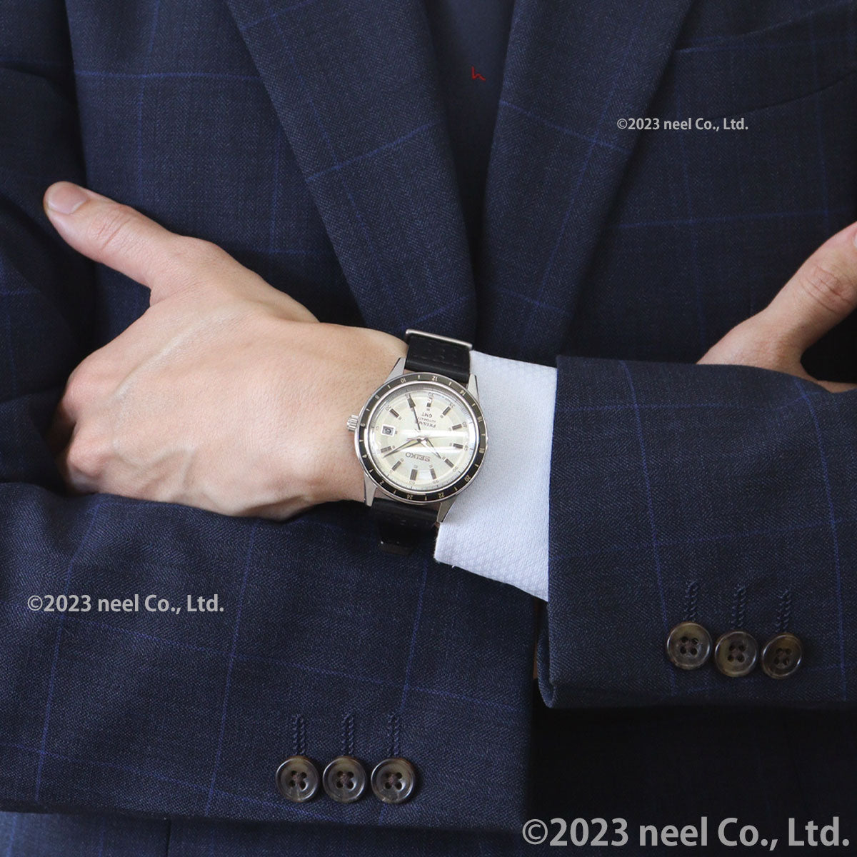 セイコー プレザージュ SEIKO PRESAGE 自動巻き メカニカル 腕時計 メンズ ベーシックライン SARY231 Style60's GMTモデル Journey on the road