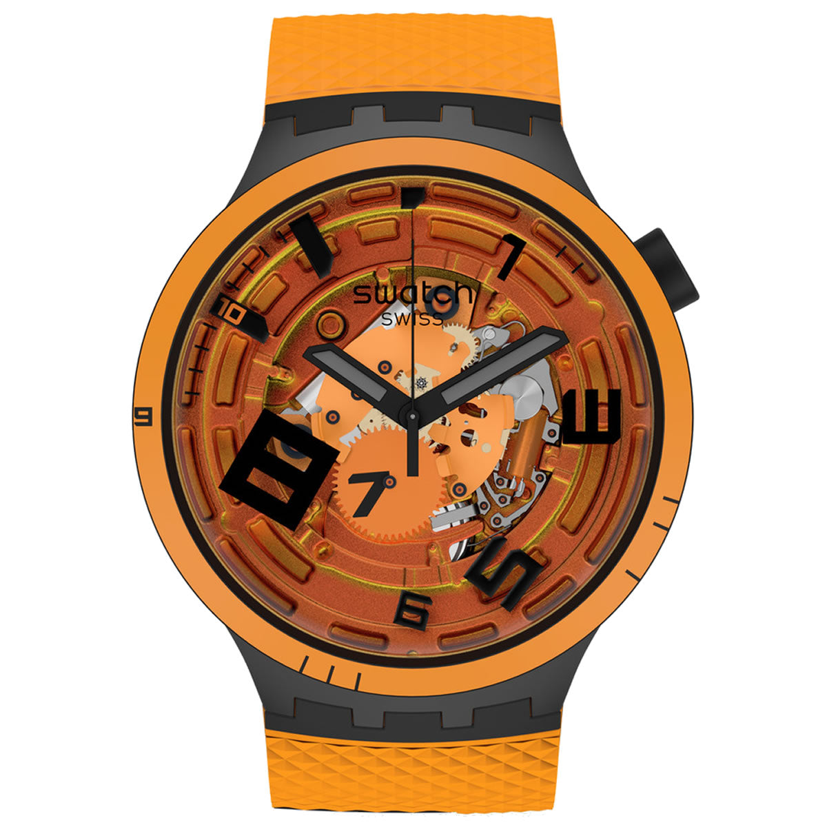 swatch スウォッチ 腕時計 SB01B127 メンズ レディース オリジナルズ ビッグボールド ウープス オレンジ ブラック BIG BOLD PLANETS OOPS!