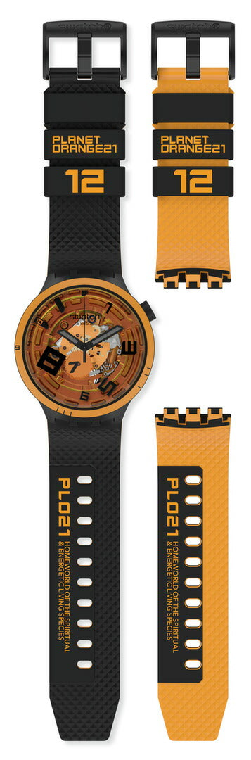 swatch スウォッチ 腕時計 SB01B127 メンズ レディース オリジナルズ ビッグボールド ウープス オレンジ ブラック BIG BOLD PLANETS OOPS!