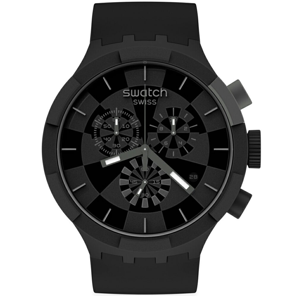 swatch スウォッチ 腕時計 メンズ レディース オリジナルズ ビックボールド クロノ チェックポイント・ブラック Originals Big Bold Chrono CHECKPOINT BLACK SB02B400