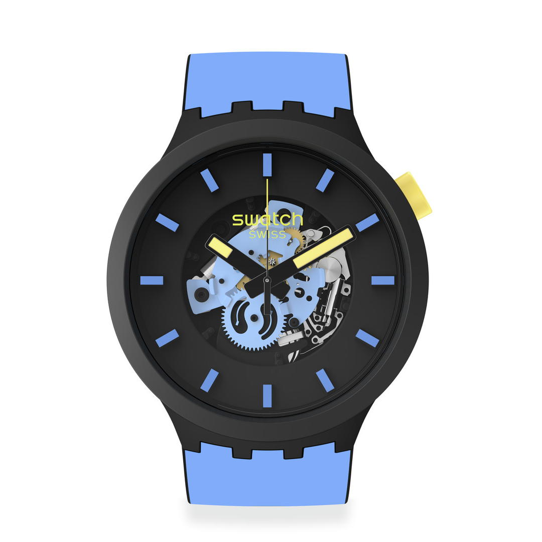 swatch スウォッチ 腕時計 メンズ レディース オリジナルズ ブラック BIG BOLD BIOCERAMIC TRAVEL BY DAY MONTHLY DROPS SB03B108