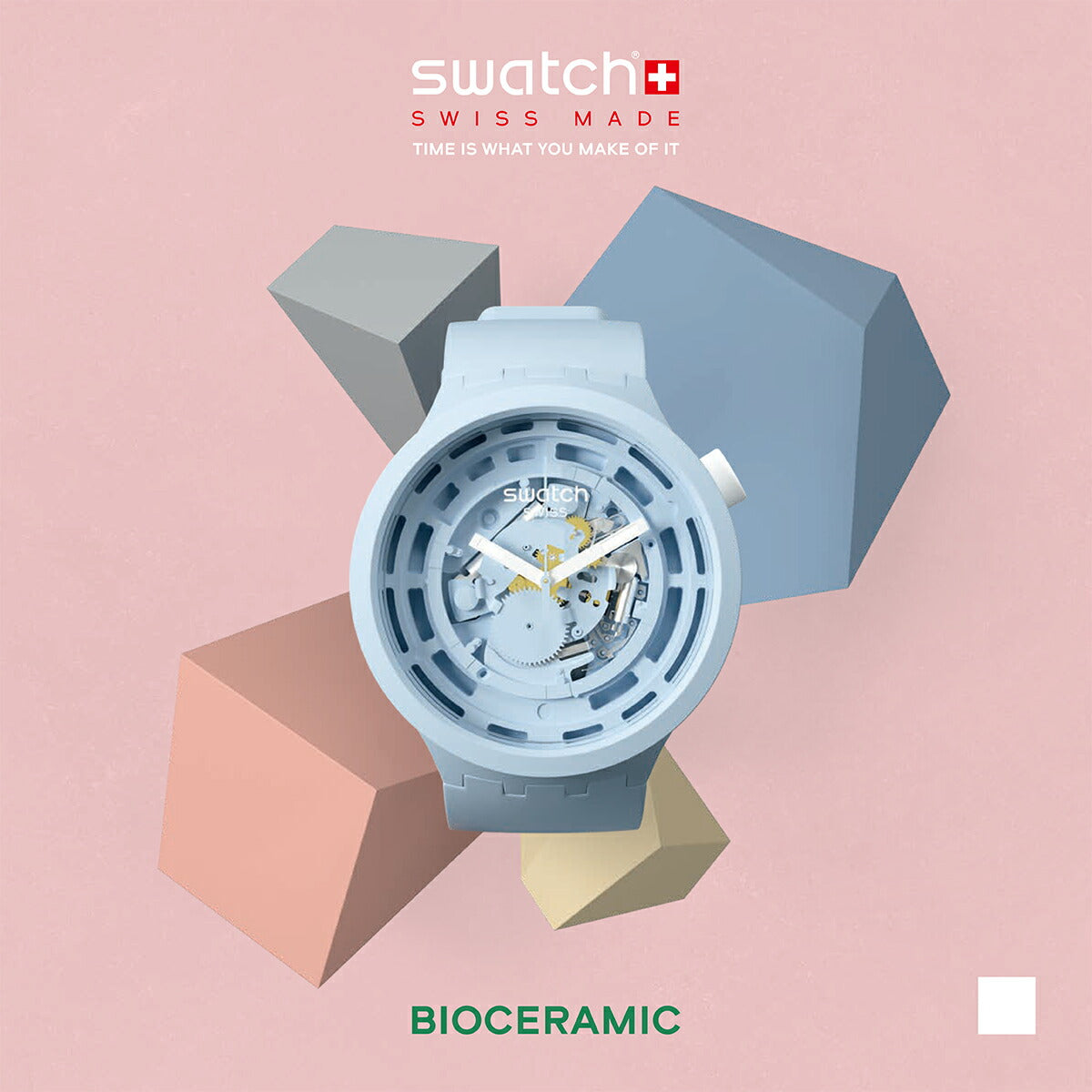 swatch スウォッチ 腕時計 メンズ レディース オリジナルズ ビッグボールド バイオセラミック C-BLUE BIG BOLD BIOCERAMIC SB03N100
