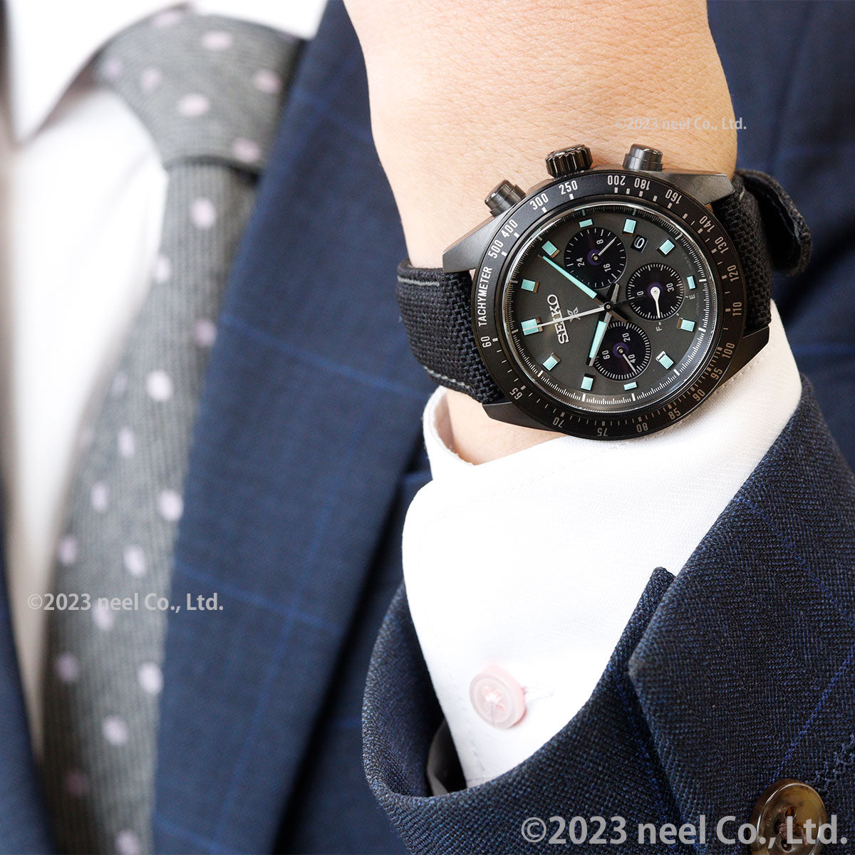 セイコー プロスペックス SBDL105 スピードタイマー ソーラークロノグラフ 腕時計 メンズ SEIKO PROSPEX SPEEDTIMER The Black Series Night Vision【2024 新作】