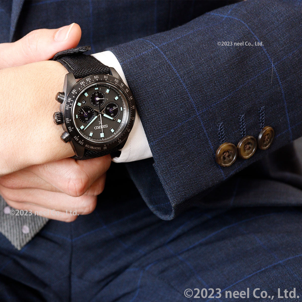セイコー プロスペックス SBDL105 スピードタイマー ソーラークロノグラフ 腕時計 メンズ SEIKO PROSPEX SPEEDTIMER The Black Series Night Vision【2024 新作】