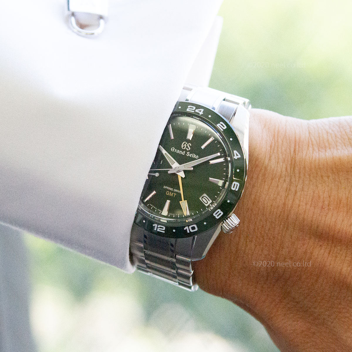 グランドセイコー SBGE257 スプリングドライブ GMT メンズ 腕時計 GRAND SEIKO グリーン【正規品】【60回分割手数料無料!】