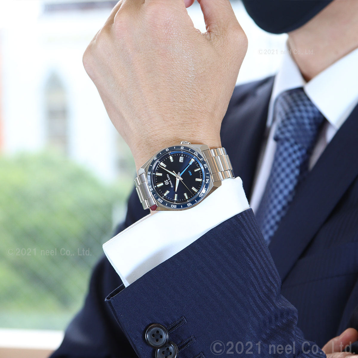 グランドセイコー 9F クオーツ GMT SBGN021 メンズ 腕時計 強化耐磁 ブルー GRAND SEIKO 9F86【60回分割手数料無料!】