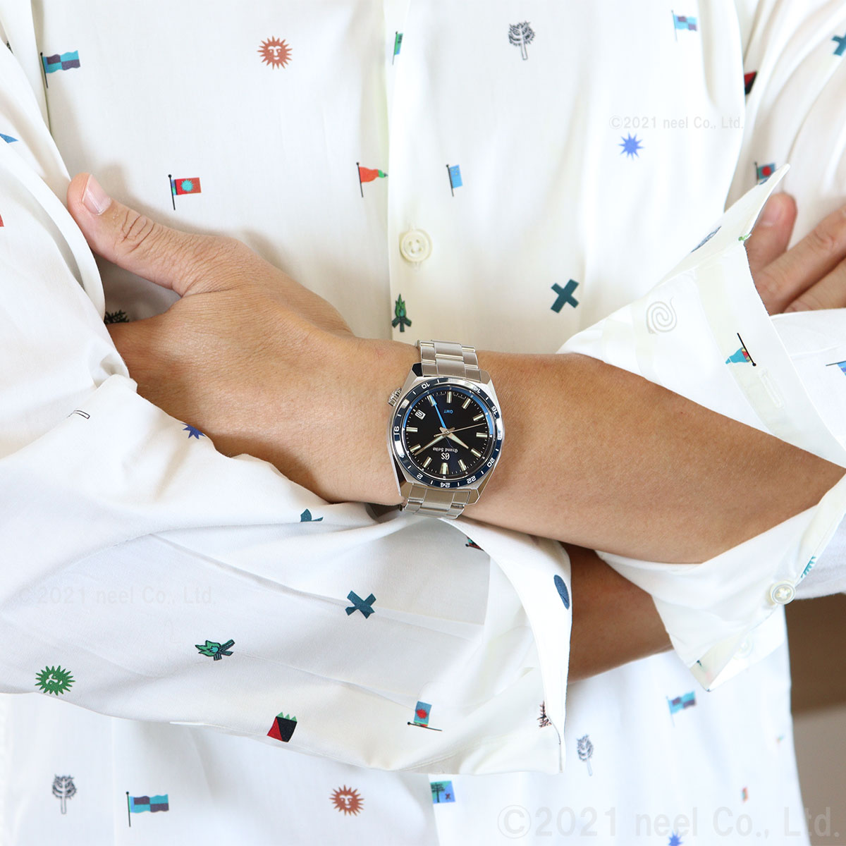 グランドセイコー 9F クオーツ GMT SBGN021 メンズ 腕時計 強化耐磁 ブルー GRAND SEIKO 9F86【60回分割手数料無料!】