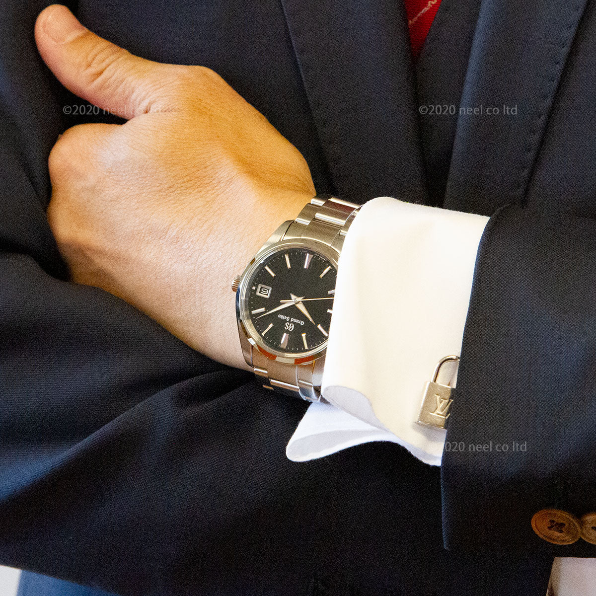 【36回分割手数料無料!】グランドセイコー SBGP011 年差クオーツ ブラック 40mm GRAND SEIKO セイコー【正規品】