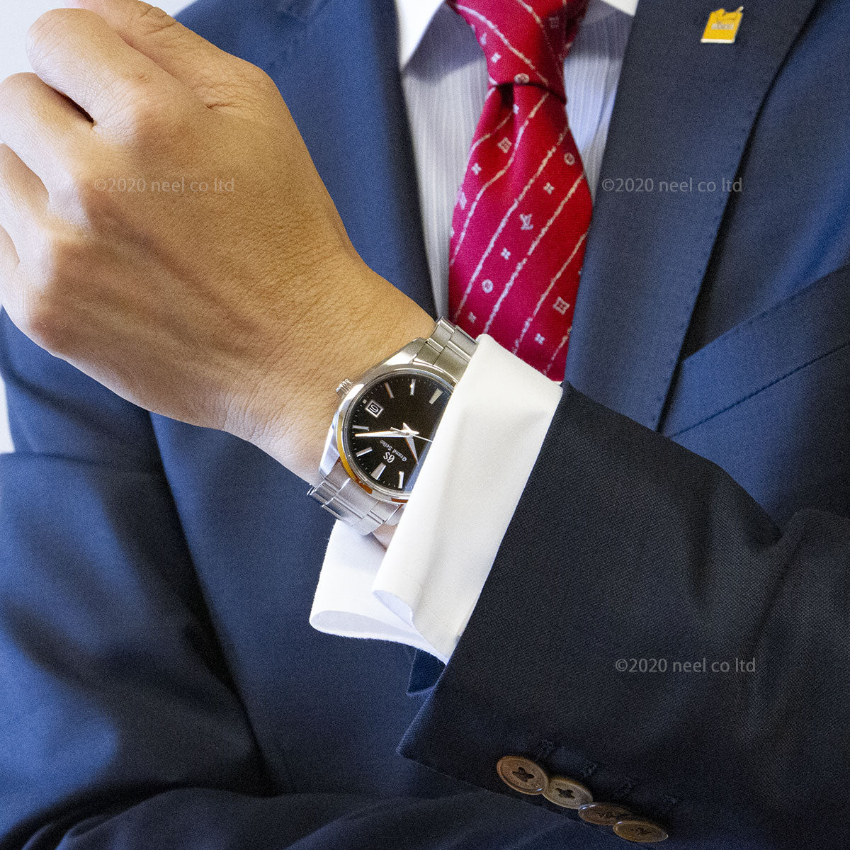 【36回分割手数料無料!】グランドセイコー SBGP011 年差クオーツ ブラック 40mm GRAND SEIKO セイコー【正規品】