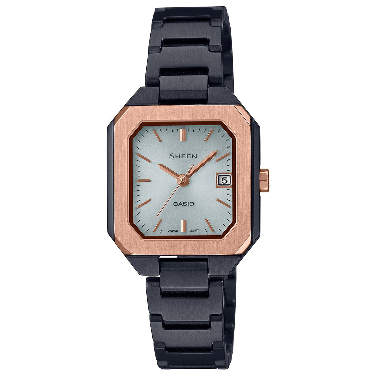 カシオ シーン CASIO SHEEN ソーラー 腕時計 レディース SHS-4528GBJ-7AJF ブラック ピンクゴールド