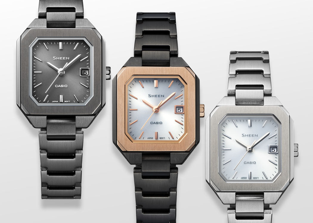 カシオ シーン CASIO SHEEN ソーラー 腕時計 レディース SHS-4528GBJ-7AJF ブラック ピンクゴールド