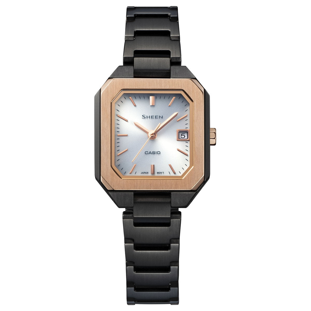 カシオ シーン CASIO SHEEN ソーラー 腕時計 レディース SHS-4528GBJ-7AJF ブラック ピンクゴールド