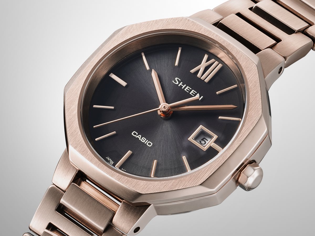 カシオ シーン CASIO SHEEN ソーラー 腕時計 レディース Solar Sapphire SHS-4529CG-1AJF ピーチゴールド