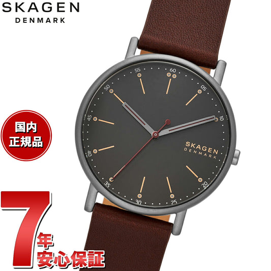 スカーゲン SKAGEN 腕時計 メンズ SIGNATUR シグネチャー SKW6860 三針 チェリーウッド レザー