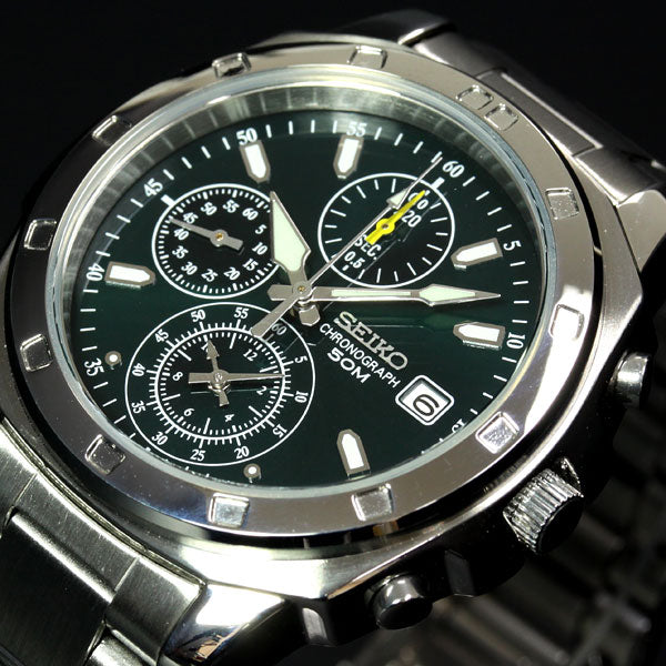 セイコー クロノグラフ 逆輸入 SEIKO 腕時計 SND411 50M 防水 【日本未発売】【逆輸入】【レア】【海外モデル】【正規品】