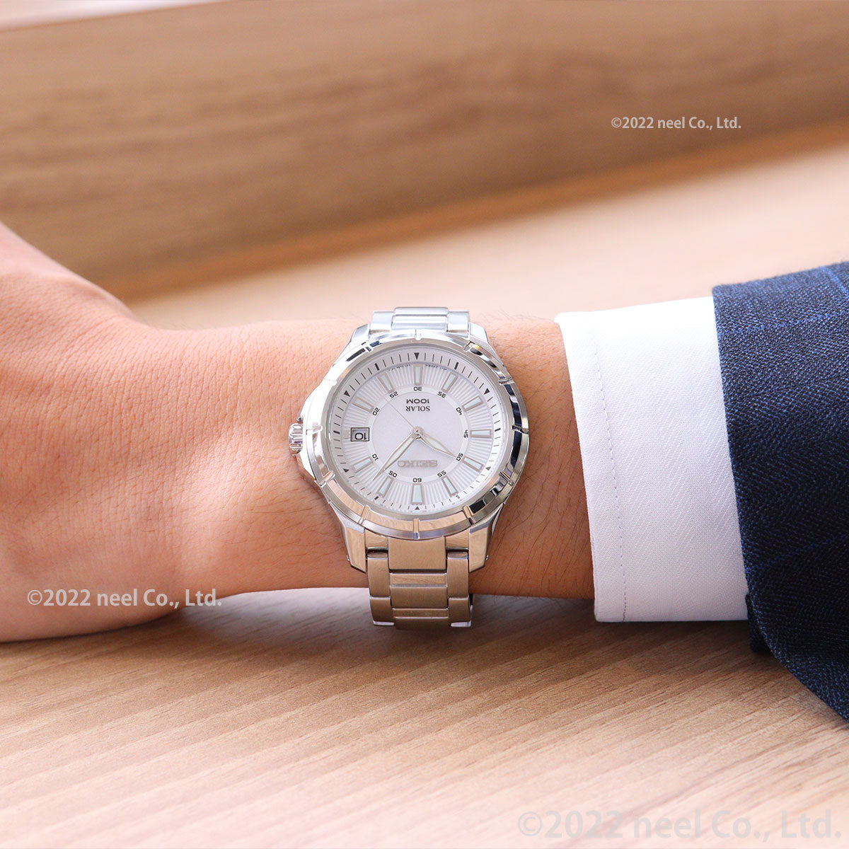 セイコー SEIKO ソーラー 腕時計 メンズ セイコー 逆輸入 SNE077J1