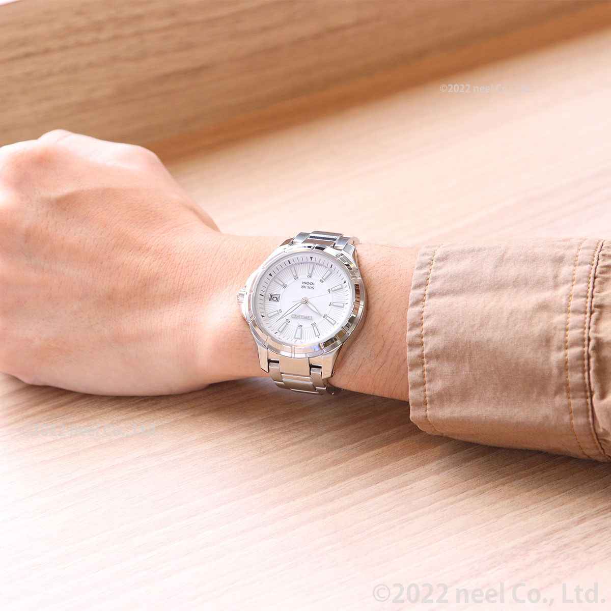 セイコー SEIKO ソーラー 腕時計 メンズ セイコー 逆輸入 SNE077J1