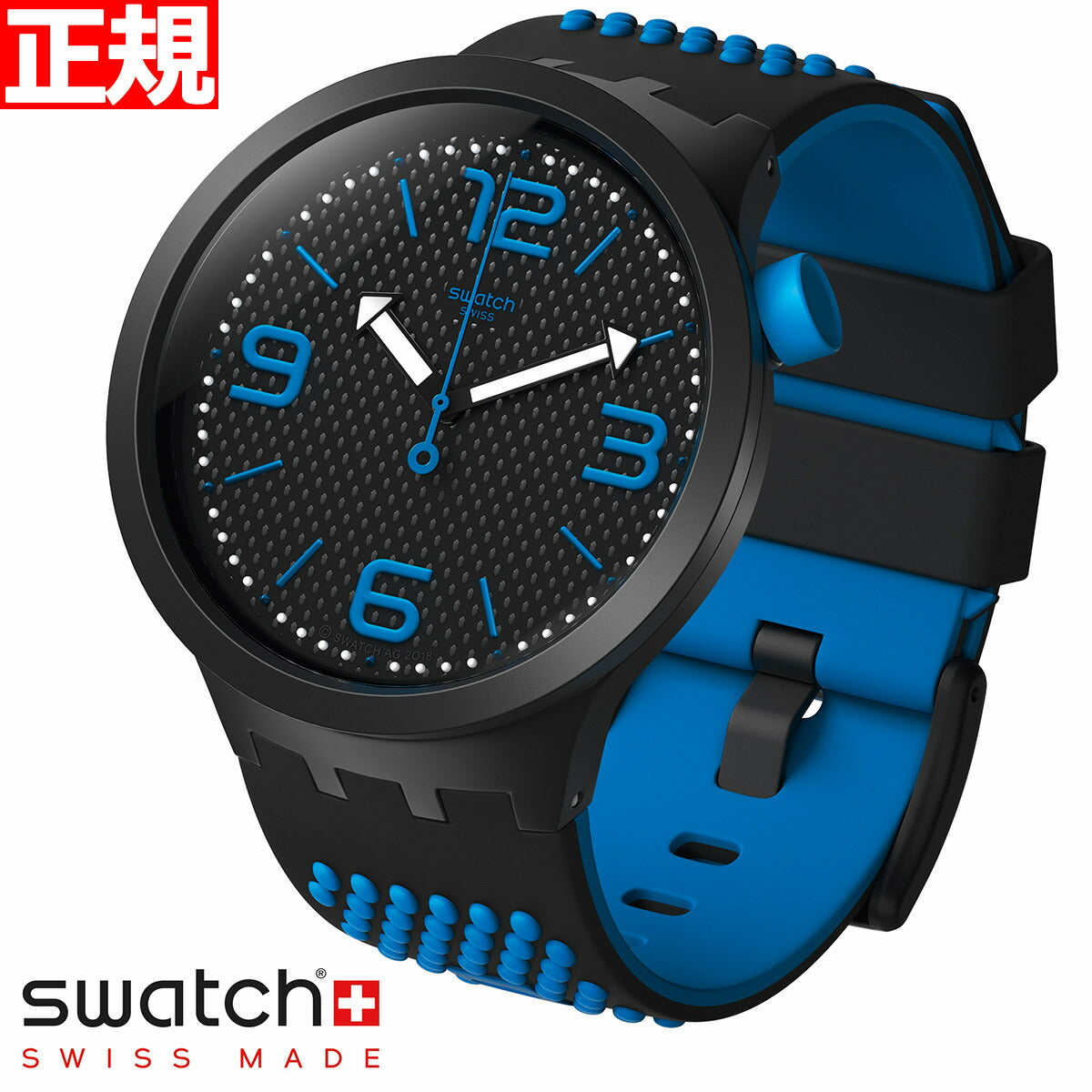 swatch スウォッチ 腕時計 メンズ レディース オリジナルズ ビックボールド BBブルー Originals Big Bold BBBLUE  SO27B101