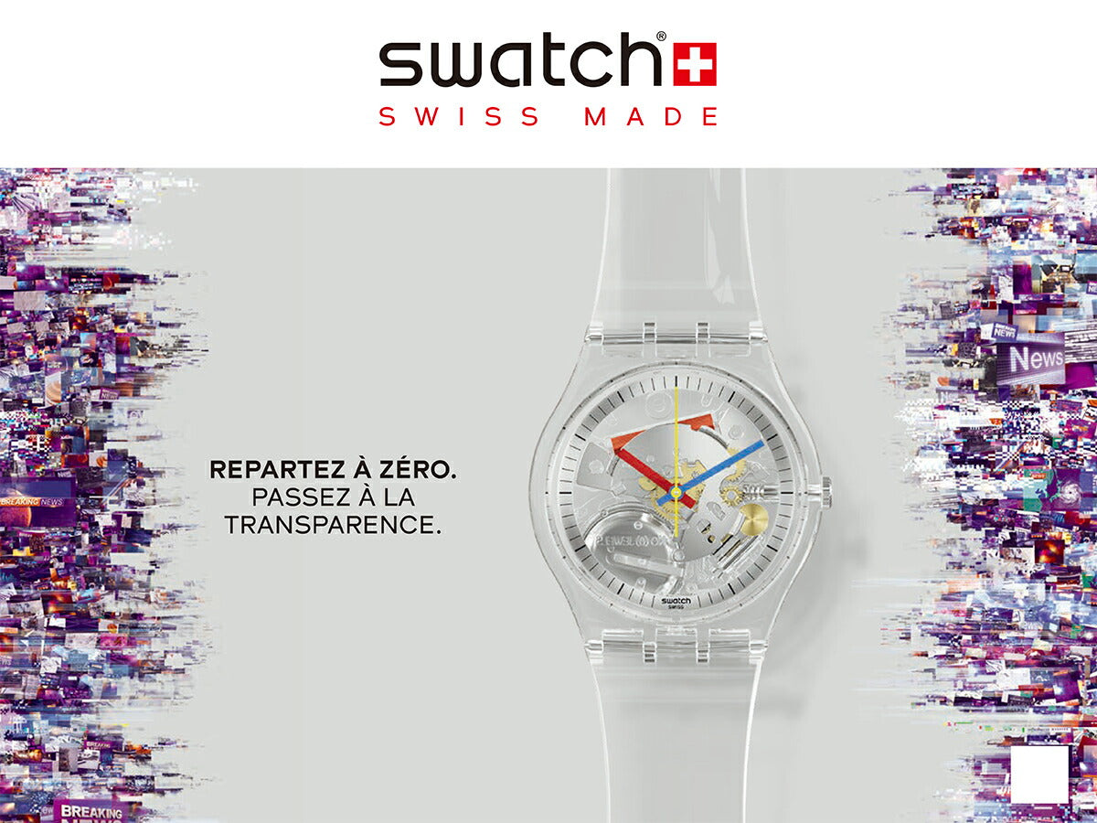 swatch スウォッチ 腕時計 メンズ レディース オリジナルズ ジェント クリアリー・ジェント Originals Gent CLEARLY GENT SO28K100-S06