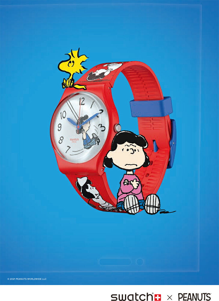 swatch スウォッチ PEANUTS ピーナッツ コラボモデル ルーシー 腕時計 メンズ レディース オリジナルズ ジェント Gent BIOSOURCED KLUNK! SO28Z106
