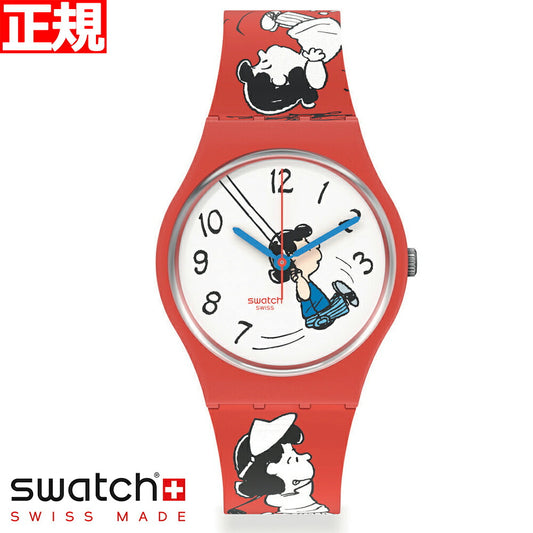 swatch スウォッチ PEANUTS ピーナッツ コラボモデル ルーシー 腕時計 メンズ レディース オリジナルズ ジェント Gent BIOSOURCED KLUNK! SO28Z106