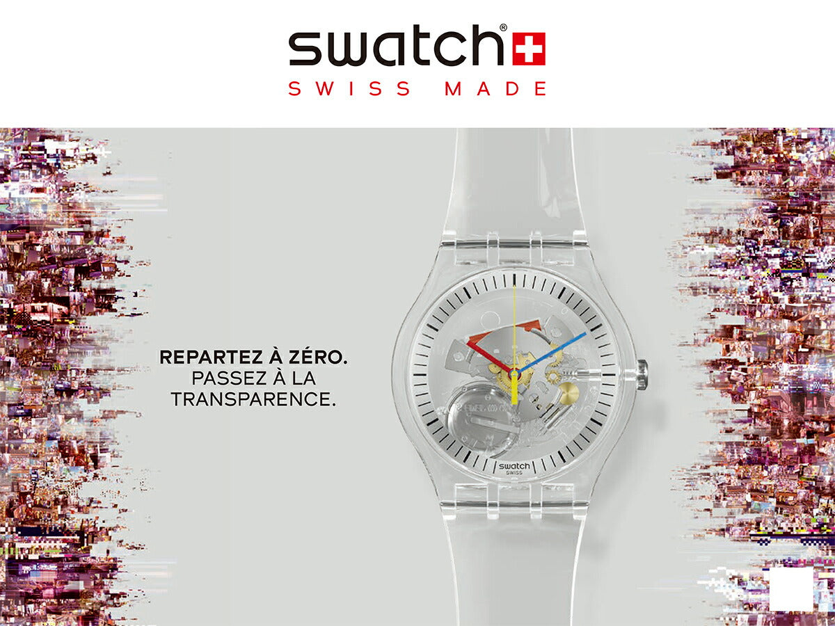 swatch スウォッチ 腕時計 メンズ レディース オリジナルズ クリアリー・ニュー・ジェント Originals New Gent CLEARLY NEW GENT SO29K100-S06