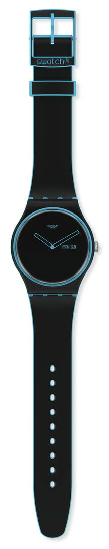 swatch スウォッチ 腕時計 メンズ レディース オリジナルズ ブラック NEW GENT MINIMAL LINE BLUE MONTHLY DROPS SO29S701