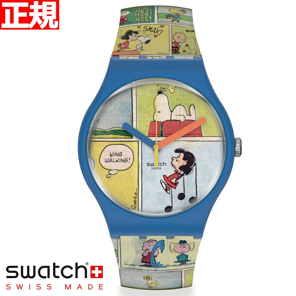 swatch スウォッチ PEANUTS ピーナッツ コラボモデル コミック・ストリップ 腕時計 メンズ レディース オリジナルズ ニュージェント New Gent BIOSOURCED SMAK! SO29Z108