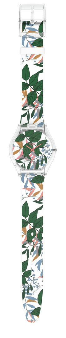 swatch スウォッチ 腕時計 メンズ レディース スキン クラシック バイオソース 花柄 SKIN CLASSIC BIOSOURCED LEAVES JUNGLE SWATCHPAY! SS08K111