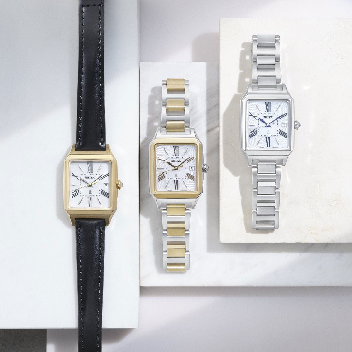 セイコー ルキア SEIKO LUKIA 電波 ソーラー SSVW210 腕時計 レディース カラーリリー Grow 角形