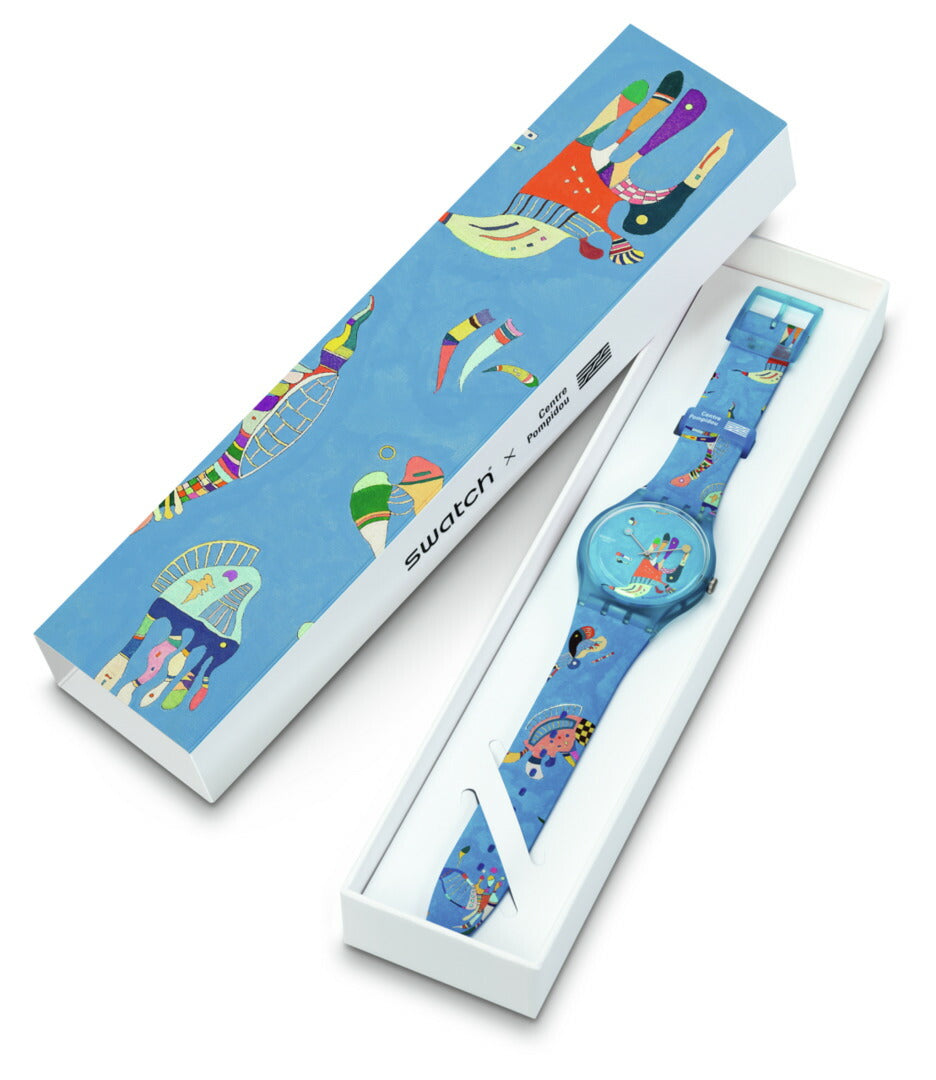 swatch スウォッチ 腕時計 メンズ レディース オリジナルズ アートコラボ NEW GENT BLUE SKY BY VASSILY KANDINSKY SWATCH X CENTRE POMPIDOU SUOZ342