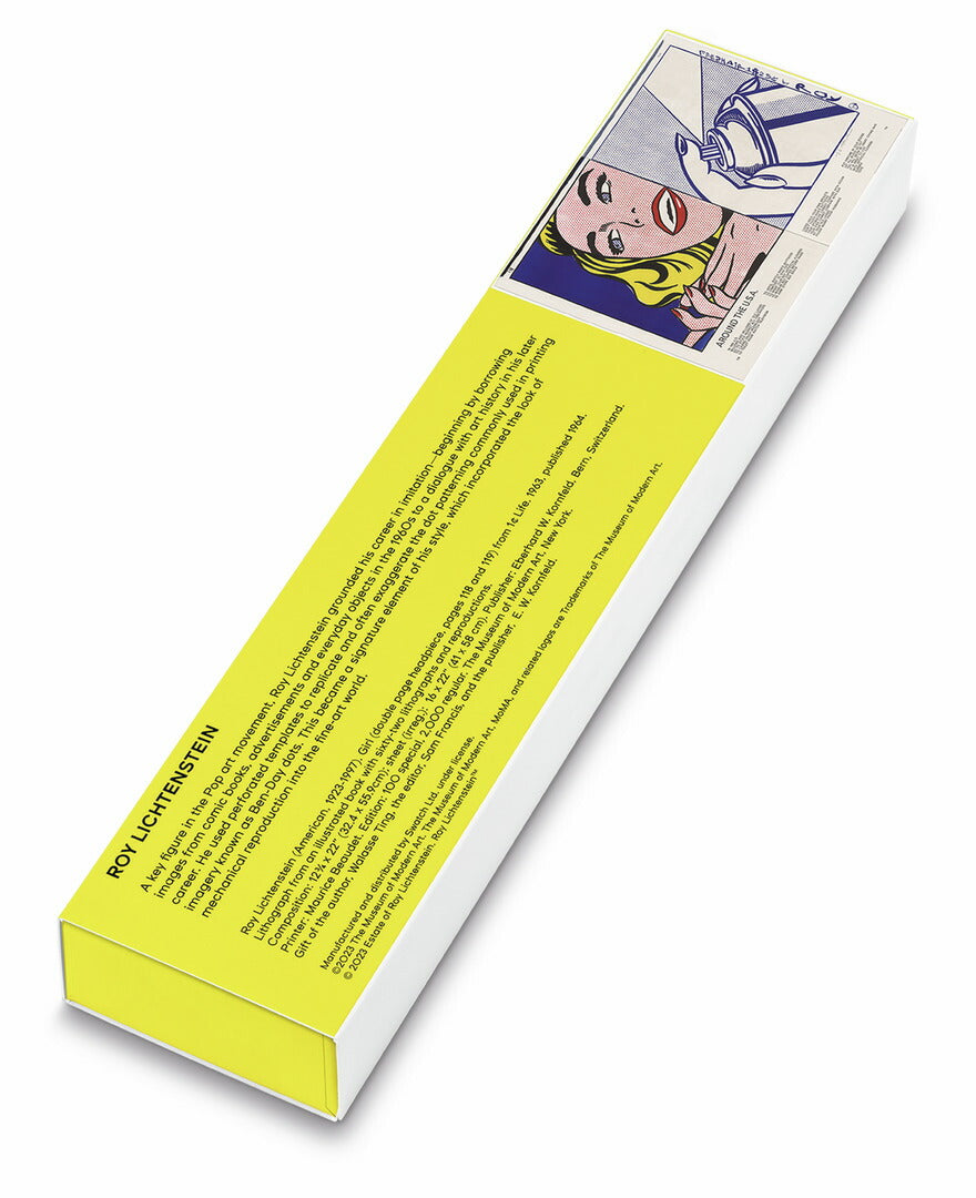 swatch x MoMA コラボ GIRL BY ROY LICHTENSTEIN THE WATCH ロイ・リキテンスタイン 生誕100年記念 スウォッチ 腕時計 SUOZ352