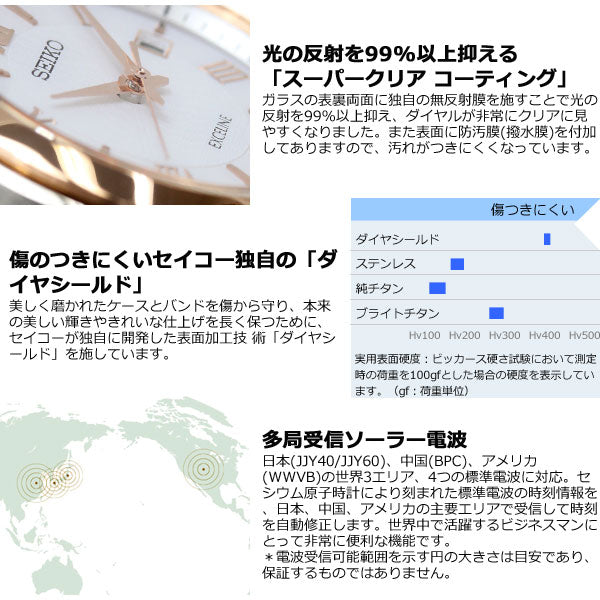 セイコー エクセリーヌ SEIKO EXCELINE 電波 ソーラー 電波時計 腕時計 レディス ペアウォッチ SWCW150