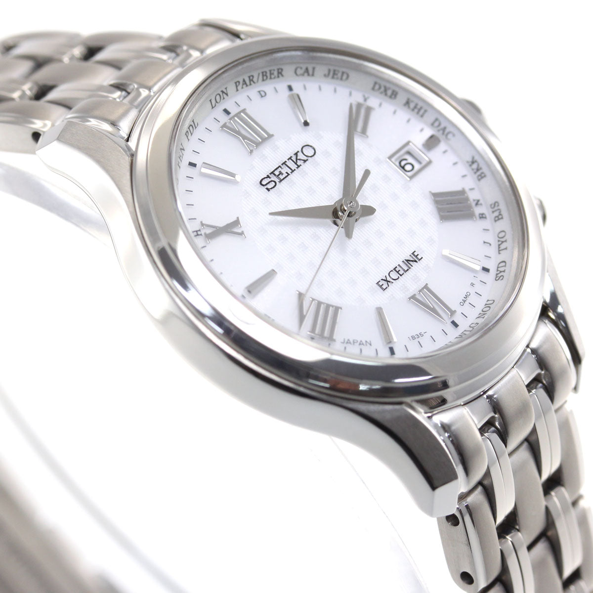 セイコー エクセリーヌ SEIKO EXCELINE 電波 ソーラー 電波時計 腕時計 レディース ペアウオッチ SWCW161