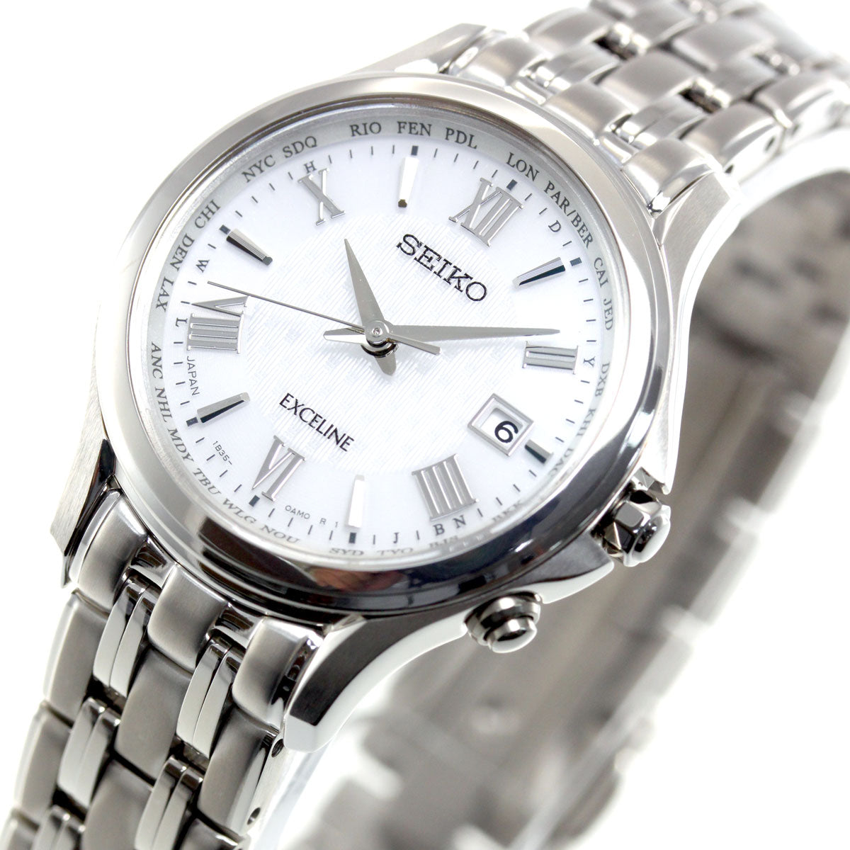 セイコー エクセリーヌ SEIKO EXCELINE 電波 ソーラー 電波時計 腕時計 レディース ペアウオッチ SWCW161