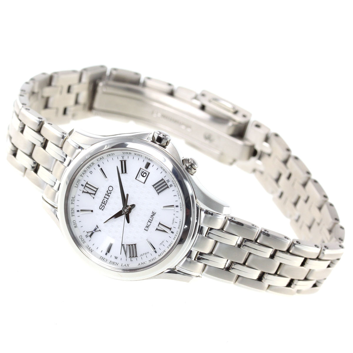 セイコー エクセリーヌ SEIKO EXCELINE 電波 ソーラー 電波時計 腕時計 レディース ペアウオッチ SWCW161
