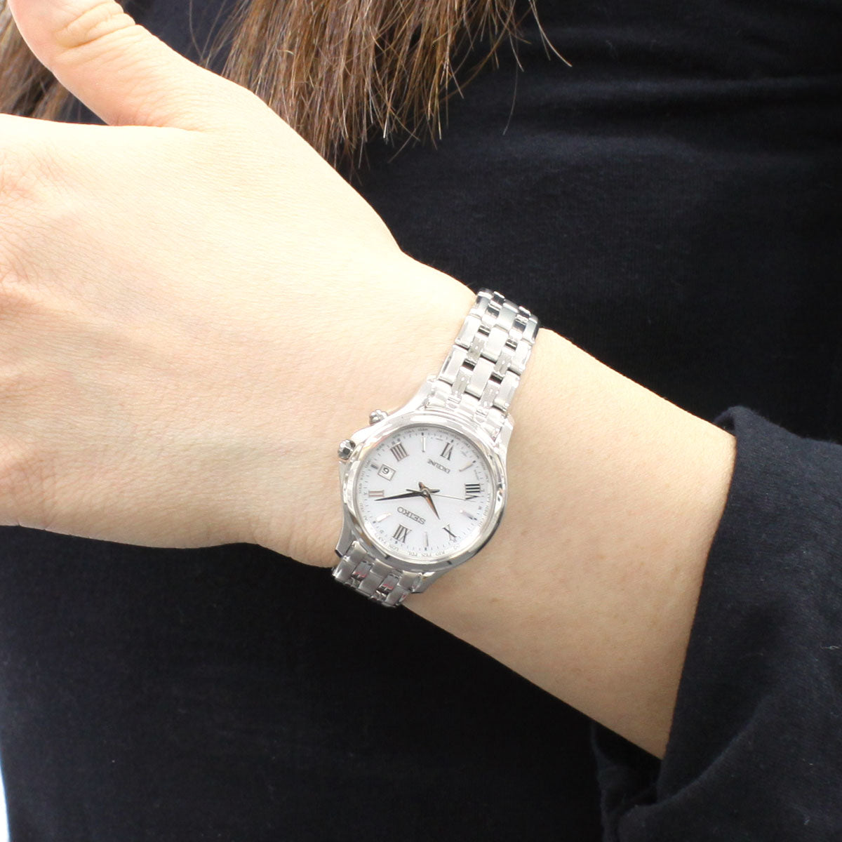 セイコー エクセリーヌ SEIKO EXCELINE 電波 ソーラー 電波時計 腕時計 レディース ペアウオッチ SWCW161