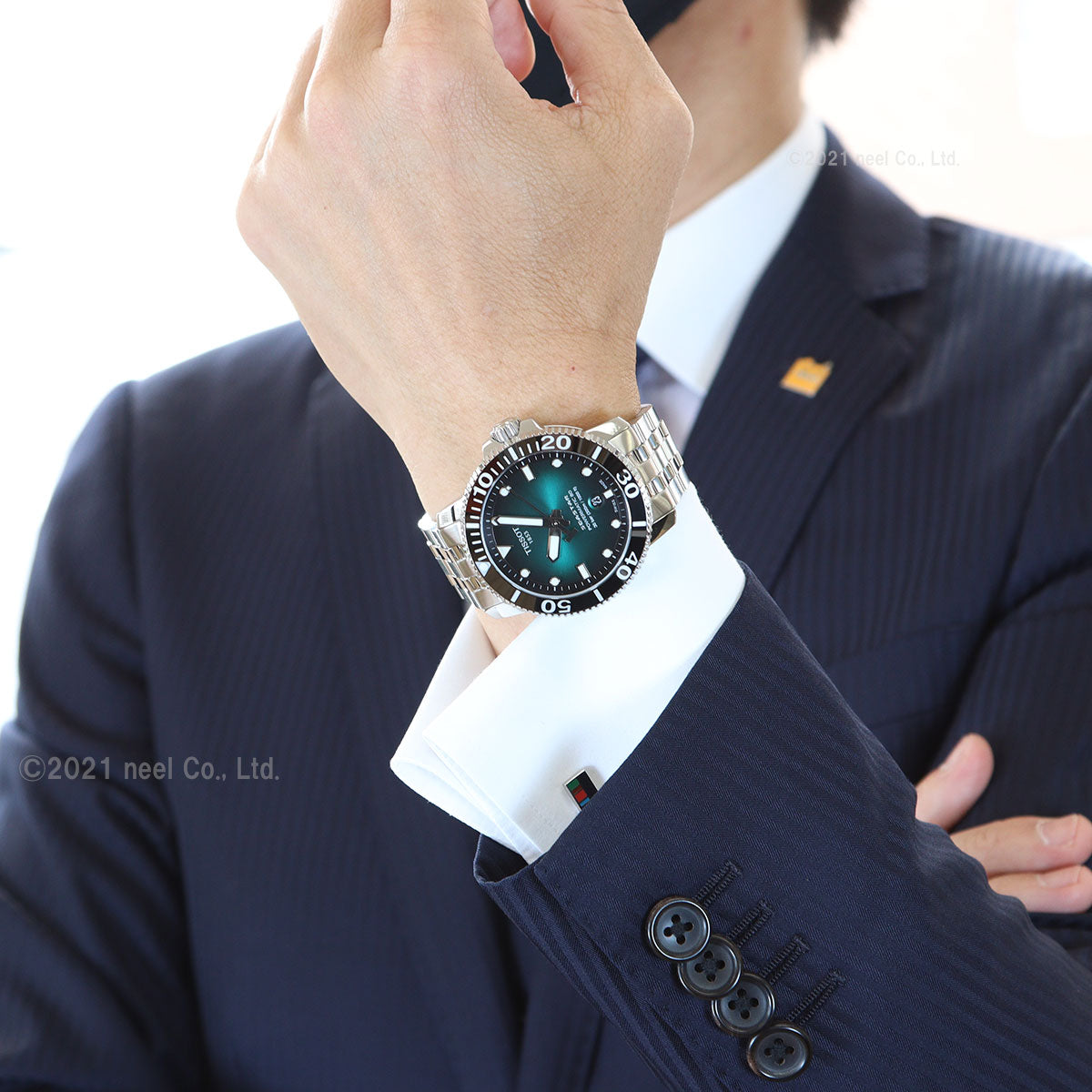 ティソ 腕時計 メンズ TISSOT シースター 1000 オートマティック SEASTAR 1000 POWERMATIC 80 自動巻き T120.407.11.091.01 ステンレススチール グリーン【60回分割手数料無料!】
