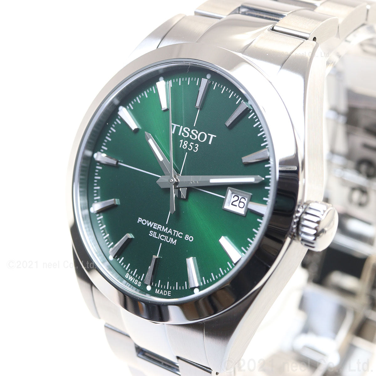 ティソ メンズ 腕時計 TISSOT T1274071109101 ジェントルマン オートマティック パワーマティック 80 シリシウム グリーン【60回分割手数料無料!】