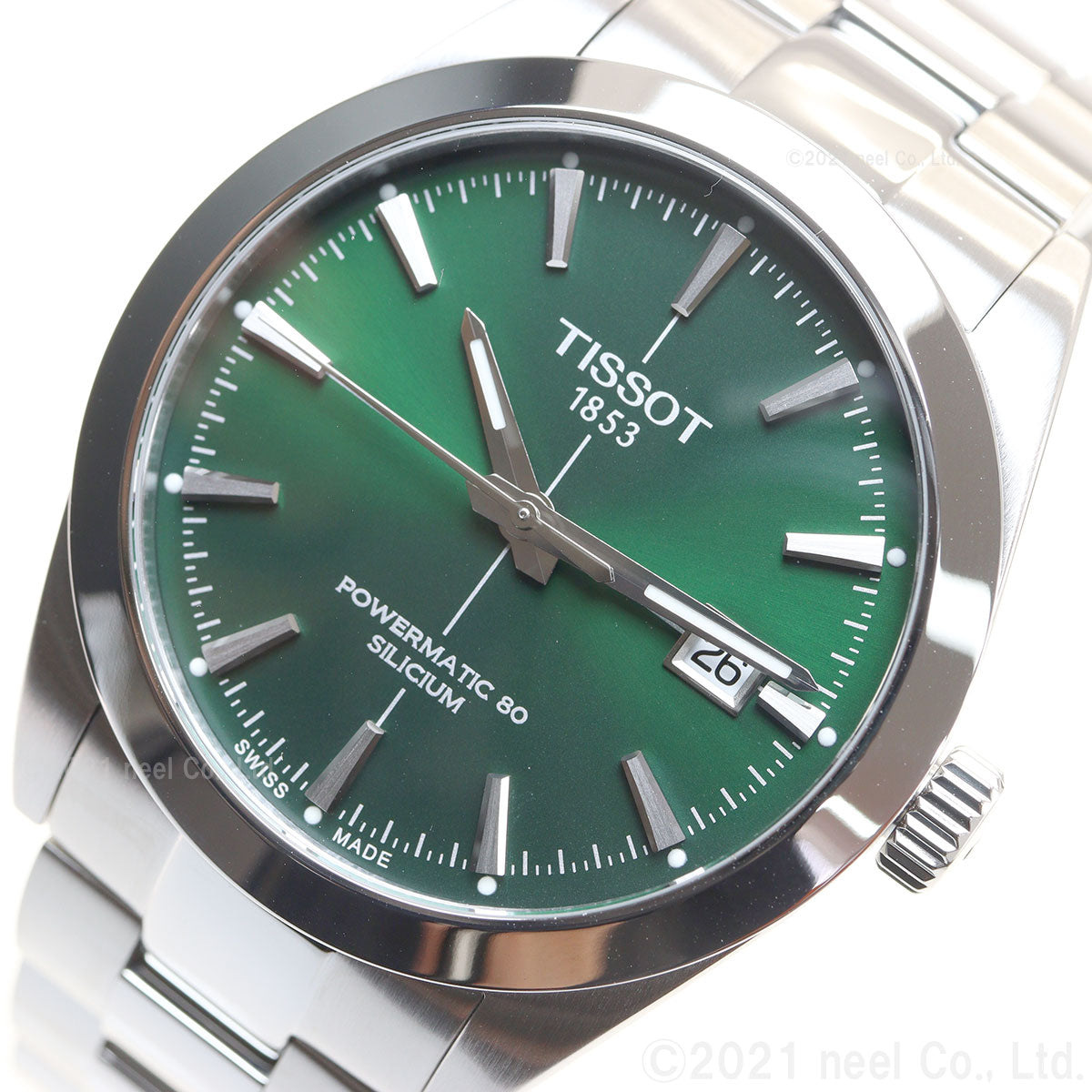 ティソ メンズ 腕時計 TISSOT T1274071109101 ジェントルマン オートマティック パワーマティック 80 シリシウム グリーン【60回分割手数料無料!】