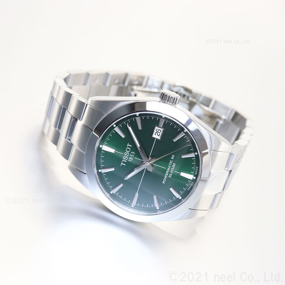 ティソ メンズ 腕時計 TISSOT T1274071109101 ジェントルマン オートマティック パワーマティック 80 シリシウム グリーン【60回分割手数料無料!】