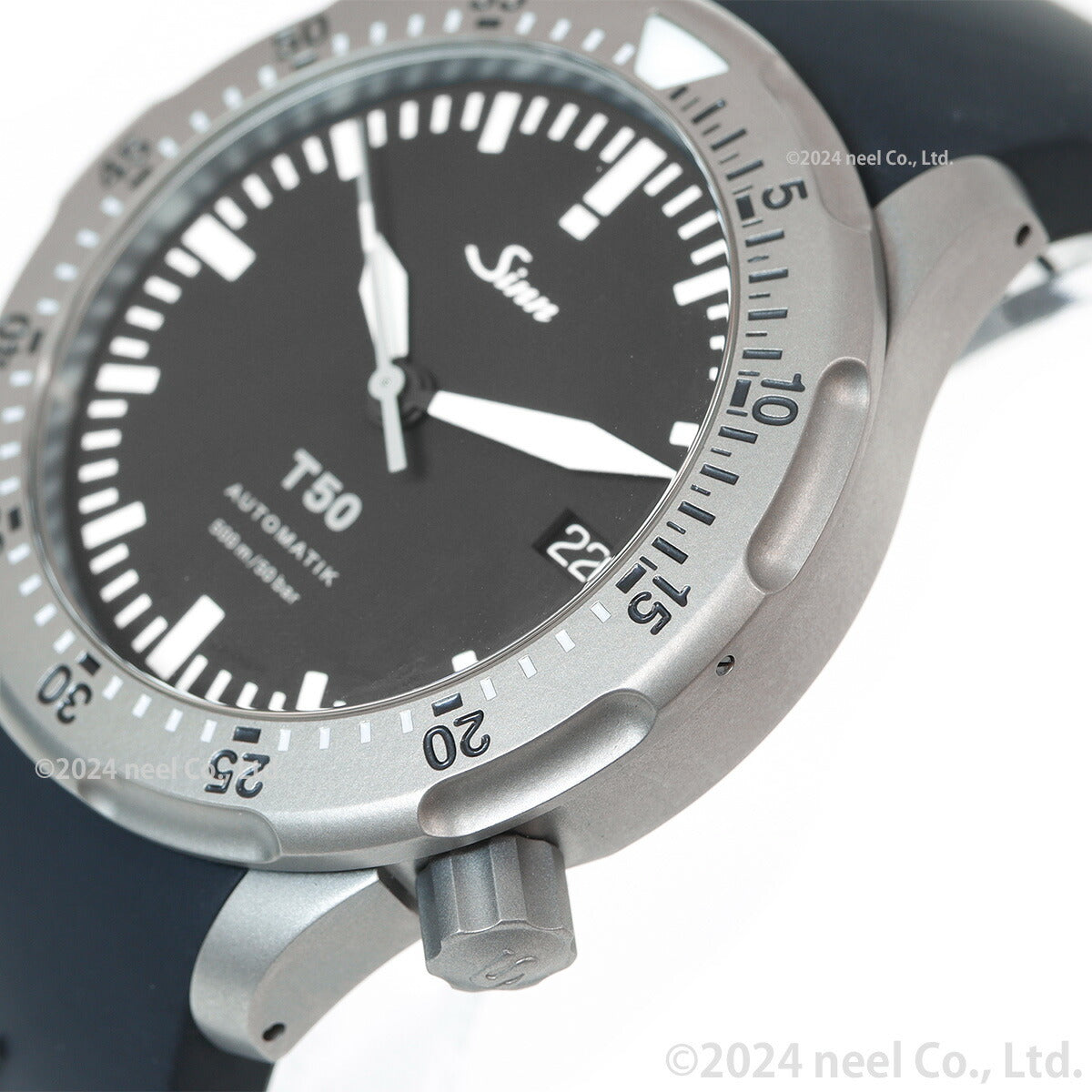 Sinn ジン T50 自動巻き 腕時計 メンズ Diving Watches ダイバーズウォッチ シリコンストラップ ブラック ドイツ製【60回分割手数料無料!】
