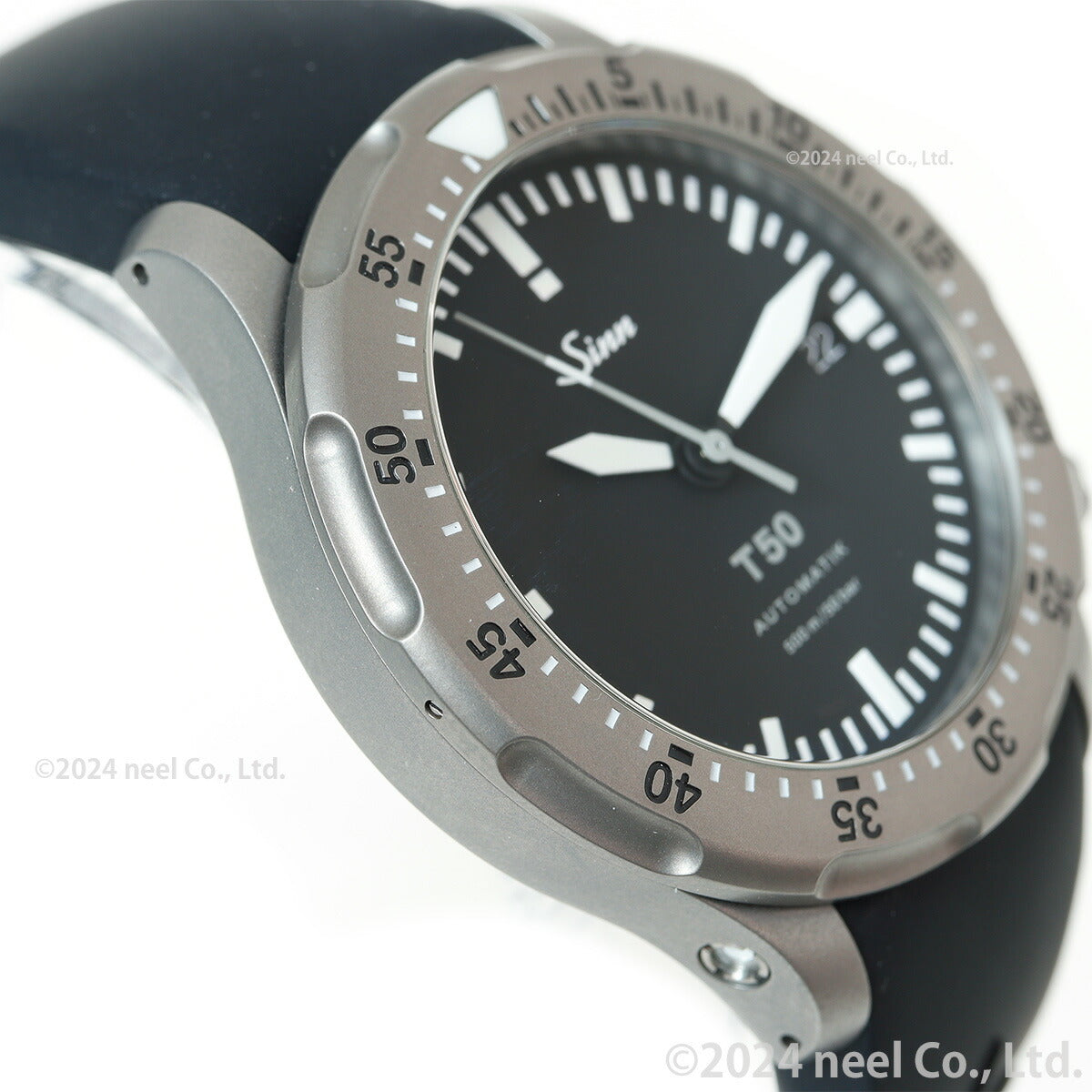 Sinn ジン T50 自動巻き 腕時計 メンズ Diving Watches ダイバーズウォッチ シリコンストラップ ブラック ドイツ製【60回分割手数料無料!】