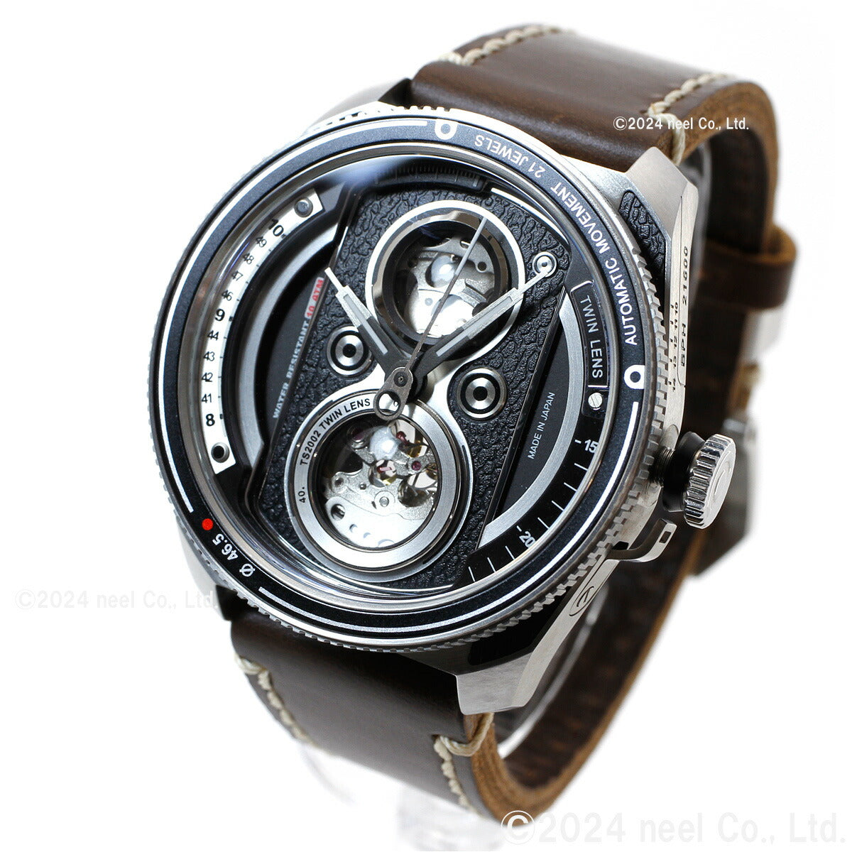 タックス TACS 腕時計 メンズ レディース ツインレンズ TWIN LENS 自動巻き TS2002A モダン シルバー