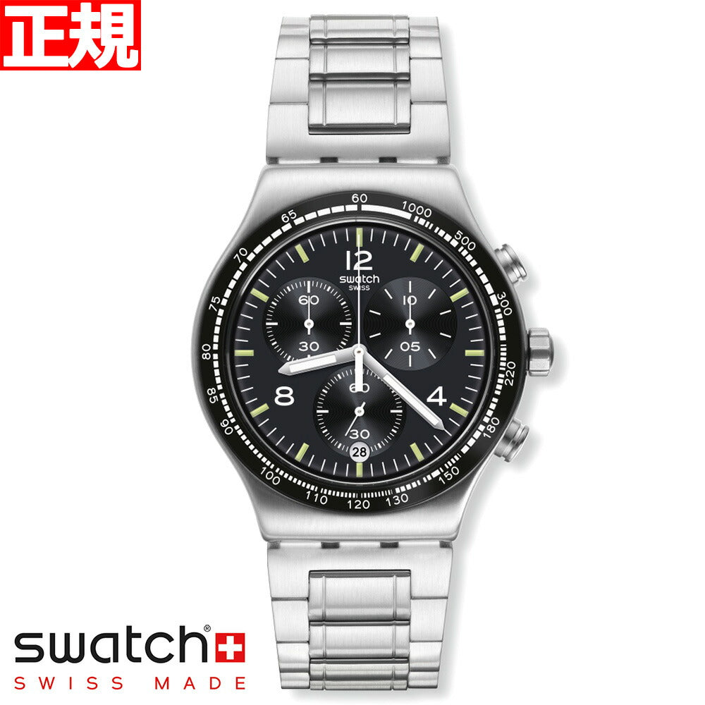 swatch スウォッチ 腕時計 メンズ ニューアイロニー クロノ ナイト・フライト New Irony Chrono NIGHT FLIGHT クロノグラフ YVS444GC