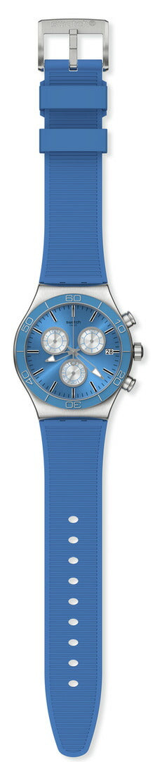 swatch スウォッチ 腕時計 メンズ レディース ニューアイロニー クロノ ブルー NEW IRONY CHRONO BLUE IS ALL SWATCHPAY! YVS485