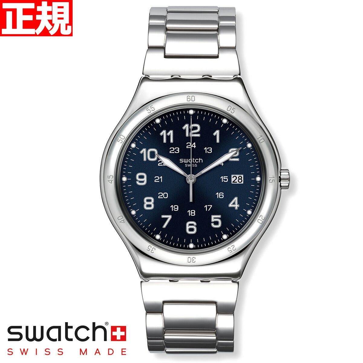 swatch スウォッチ 腕時計 メンズ レディース アイロニー ビッグクラシック ブルー・ボート Irony Big Classic BLUE BOAT YWS420GC