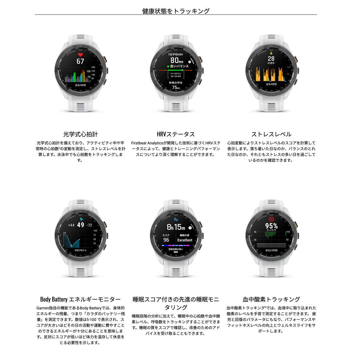 ガーミン GARMIN Approach S70 アプローチ S70 42mm ゴルフ GPS スマートウォッチ ウェアラブル 010-02746-21 腕時計 メンズ レディース グレー