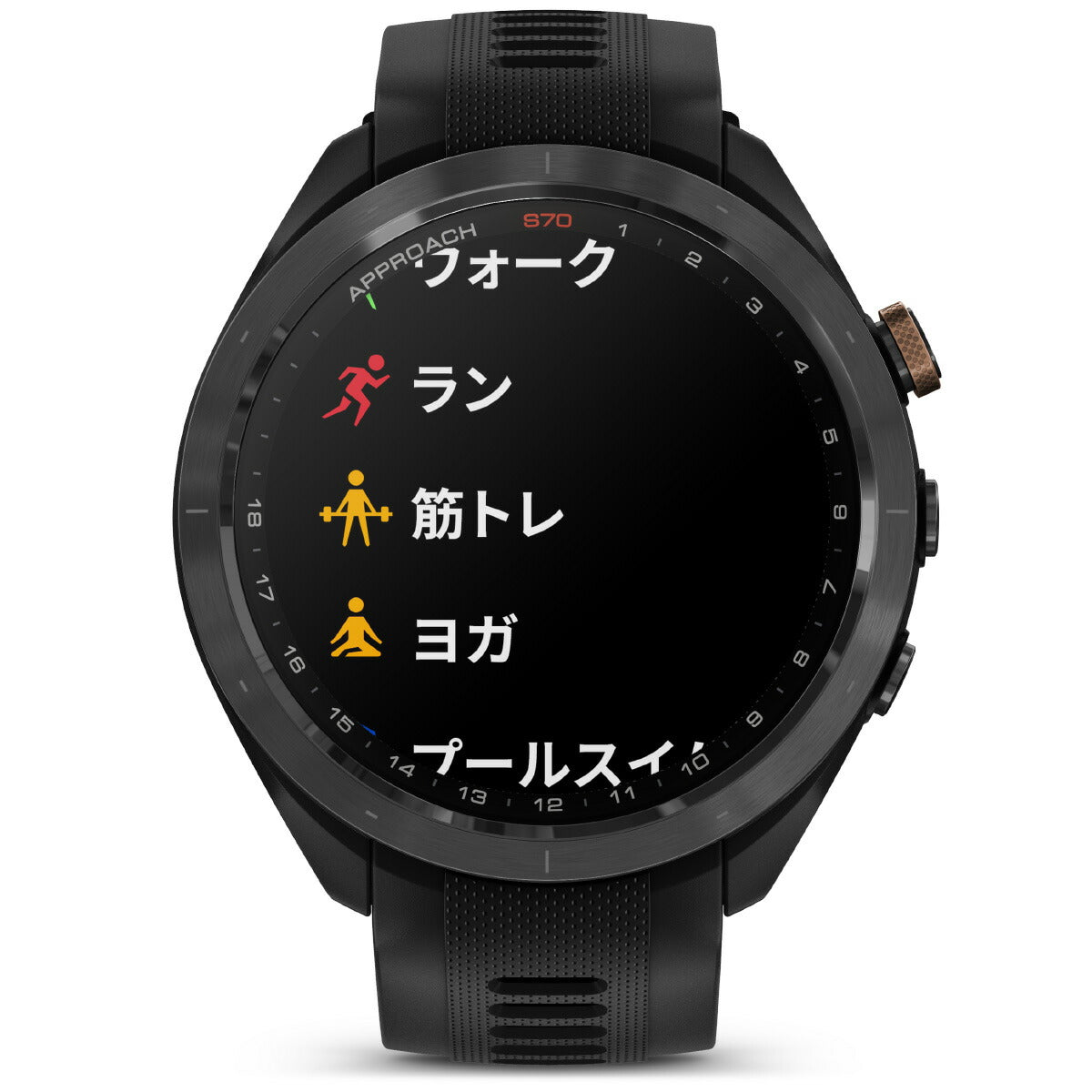 ガーミン GARMIN Approach S70 アプローチ S70 47mm ブラック ブロンズ エディション スマートウォッチ ウェアラブル ゴルフ 010-02746-71 腕時計 メンズ レディース【2024 新作】