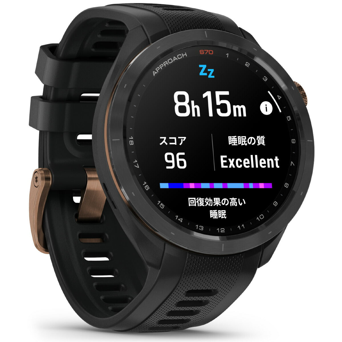 ガーミン GARMIN Approach S70 アプローチ S70 47mm ブラック ブロンズ エディション スマートウォッチ ウェアラブル ゴルフ 010-02746-71 腕時計 メンズ レディース【2024 新作】